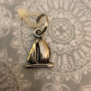 GANZ silver toned charm- sailboat